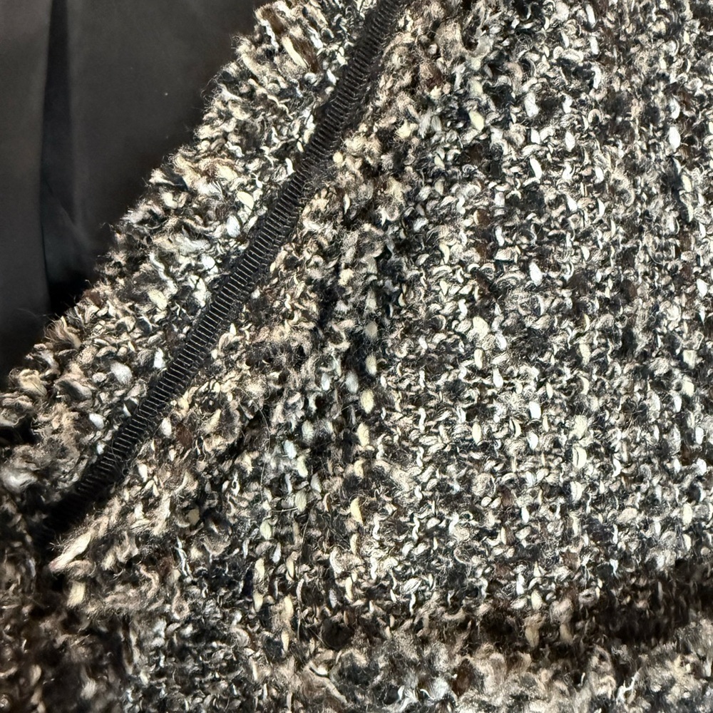Talbots Tweed Blazer Jacket Size 16P Black White Classic Chic - Picture 4 of 7